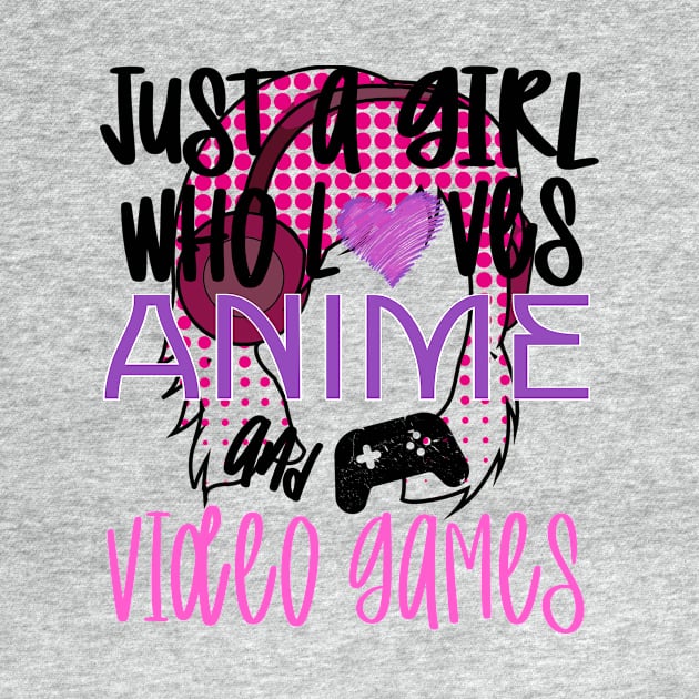 Just A Girl Who Loves Anime and Video Games Cute Manga Gift for Creative Girls by OriginalGiftsIdeas